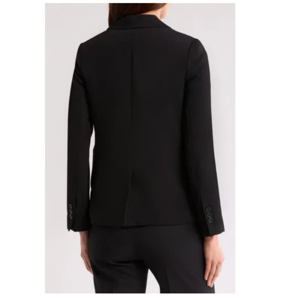 VINCE Concealed Closure Notch Lapel Blazer Black Size 14 NWT - Picture 2 of 14